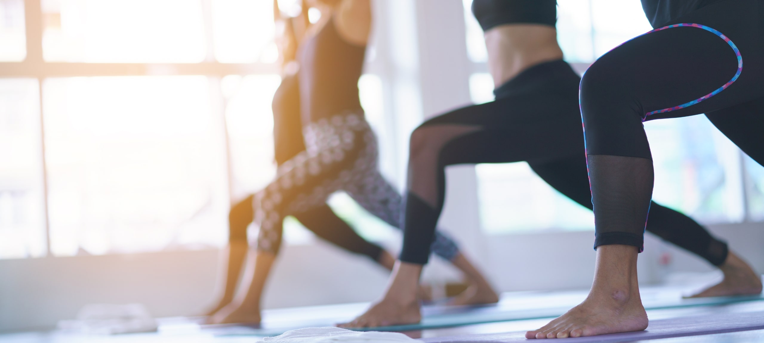 yoga in a studio